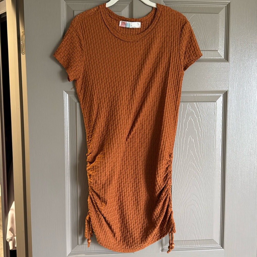 copper colored free people beach cover up / summer dress